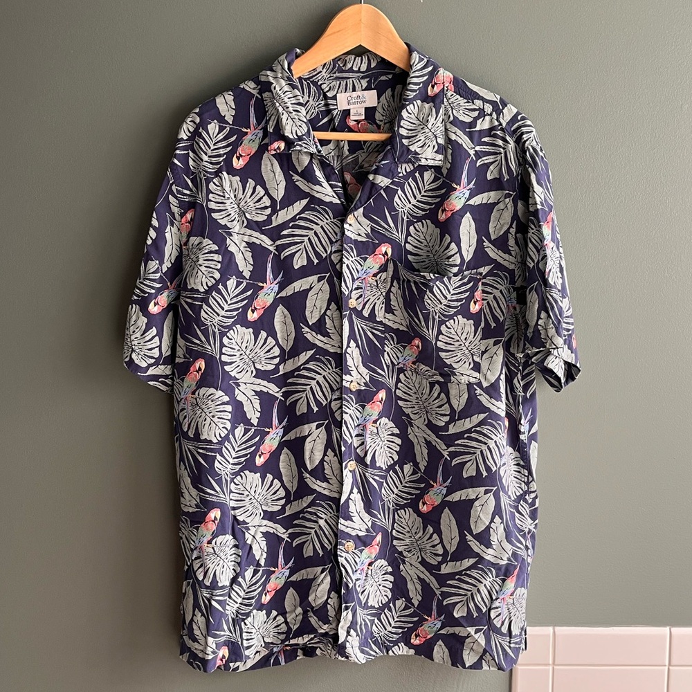 Croft & Barrow Parrot Hawaiian Shirt
